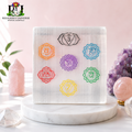 Seven Chakra Selenite Charging Plate for Crystal Healing, Meditation & Energy Cleansing | Reiki Chakra Balancing Decor