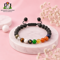 Natural Navgrah Adjustable Bracelet | 9 Planet Healing Crystal & Lava Stone Bracelet | Adjustable Spiritual Bracelet for Balance, Protection & Positive Energy