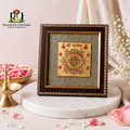 Shree Yantra with Pyrite Frame | Vastu & Spiritual Energy Frame for Home, Office & Meditation