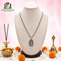 Khatu Shyam Ji Pendant with Chain |Silver Finish Spiritual Necklace for Men & Women